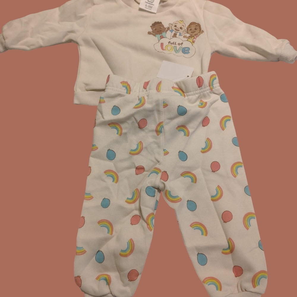 NWT Cocomelon Cozy Kids Pajama Set Size 6-9 Months